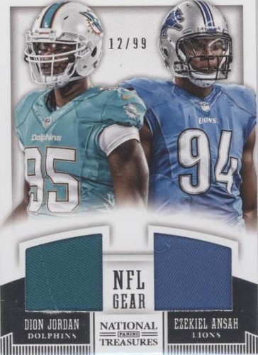 2013 Panini National Treasures Dion Jordan Ezekiel Ansah #16