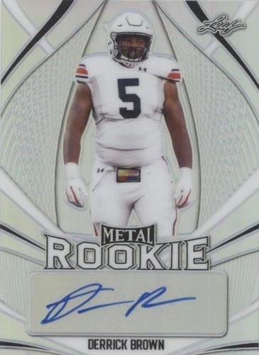 2020 Leaf Metal Rookie Autographs Derrick Brown #MR-DB2