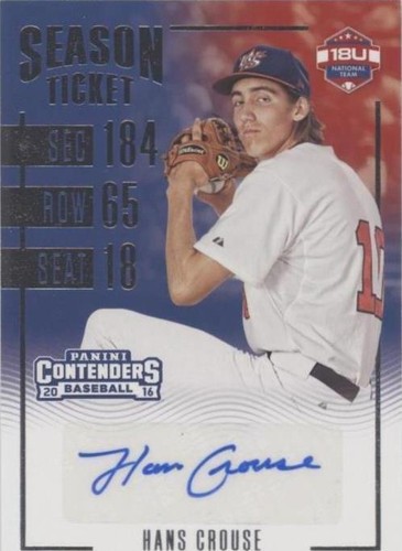 2016 Panini Elite Extra Edition - Hans Crouse #18U-HC