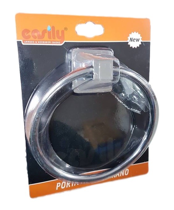 Anello Porta Asciugamano Asciugamani A Parete Fissaggio Viti Mastice Cromato dfh