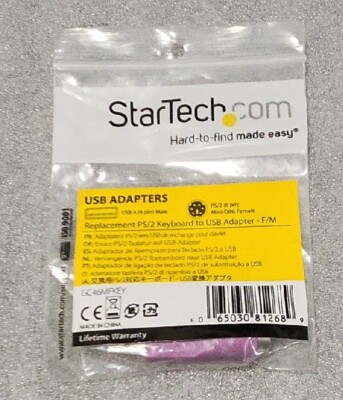 StarTech.com GC46FMKEY Replacement PS/2 Keyboard to USB Adapter F/M