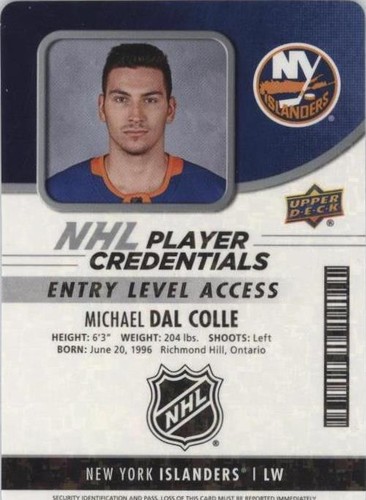 2018-19 Upper Deck MVP - Michael Dal Colle #NHL-MD