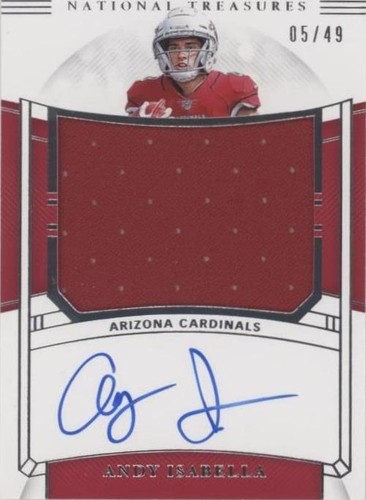 2019 Panini National Treasures Andy Isabella #RMS-AI