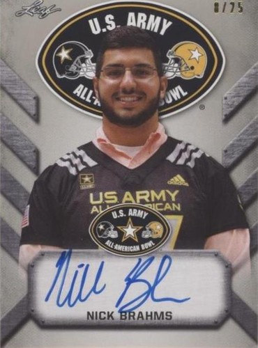 2017 Leaf Metal U.S. Army All-American Bowl Nick Brahms #ATA-NB1