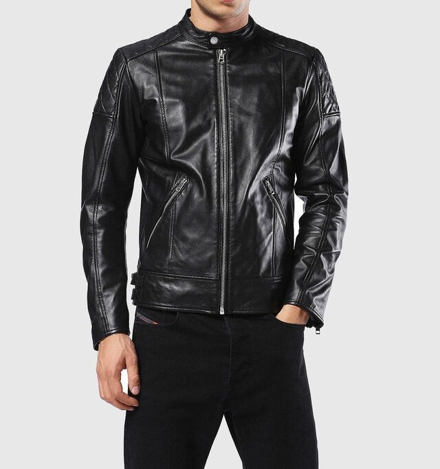 KINGDOM LEATHER NEU HERREN DESIGNER ECHT LAMMLEDER WEICH BIKER LEDERJACKE - KLO033