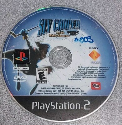 Sly Cooper And The Thievius Raccoonus (Sony PlayStation 2) Disc Only Resurfaced
