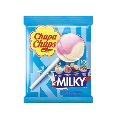 Chupa Chups Milky Lollipop, pack of 2x10 Lolipop | free ship