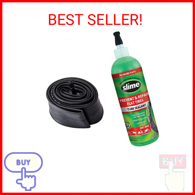 Mongoose Fat Tire Bike Tube, Schrader Valve, 26 x 4 inch, Black & Slime 10004 Di