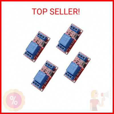 4 pcs DC 5V 1 Channel Relay Module Board Shield High/Low Level Trigger with Opto
