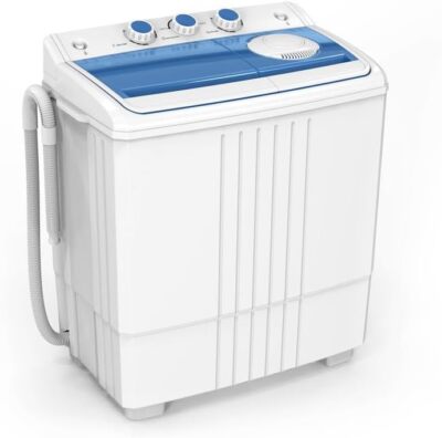 New Twin Tubs Washing Machine 21lbs Washer Built-in Drain Pump Dorm Home