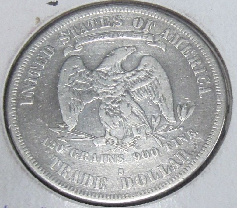 ICG 1878 S FINE F12 SILVER TRADE DOLLAR cleaned GUARANTEED GENUINE