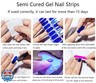 Semi Cured Gel Nail Strips Nude Ombre Gel Nail Strips Glossy Stickers Wraps Need UV/LED Light Salon Quality and Easy to Use for Women 20 Pcs