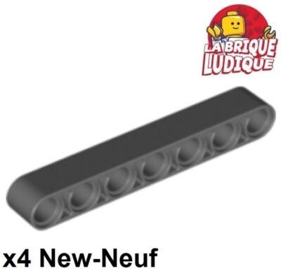 Lego Technic 4X Liftarm 1X7 Thick Dark Bluish Gray 32524 New