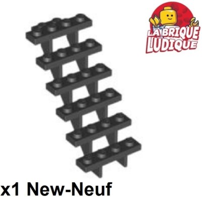 Lego 1x escalier marche Stairs 7x 4x6 Straight Open noir/black 30134 NEUF