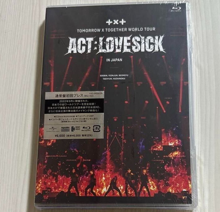トゥバ TXT ACT: LOVESICK IN JAPAN Blu-ray TXT TOMORROW X TOGETHER WORLD TOUR ACT: LOVE SICK IN JAPAN