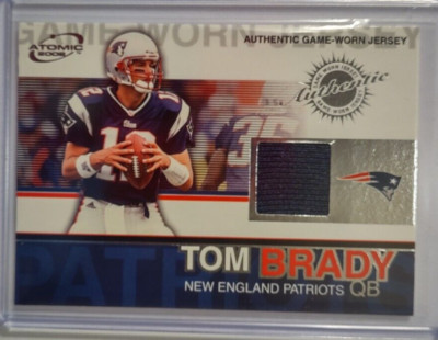 2002 Pacific Atomic Tom Brady Game Worn Jersey Patch