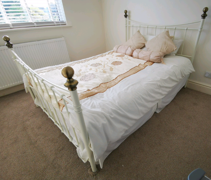 Cream and antique gold bed frame | in Mossley Hill ...