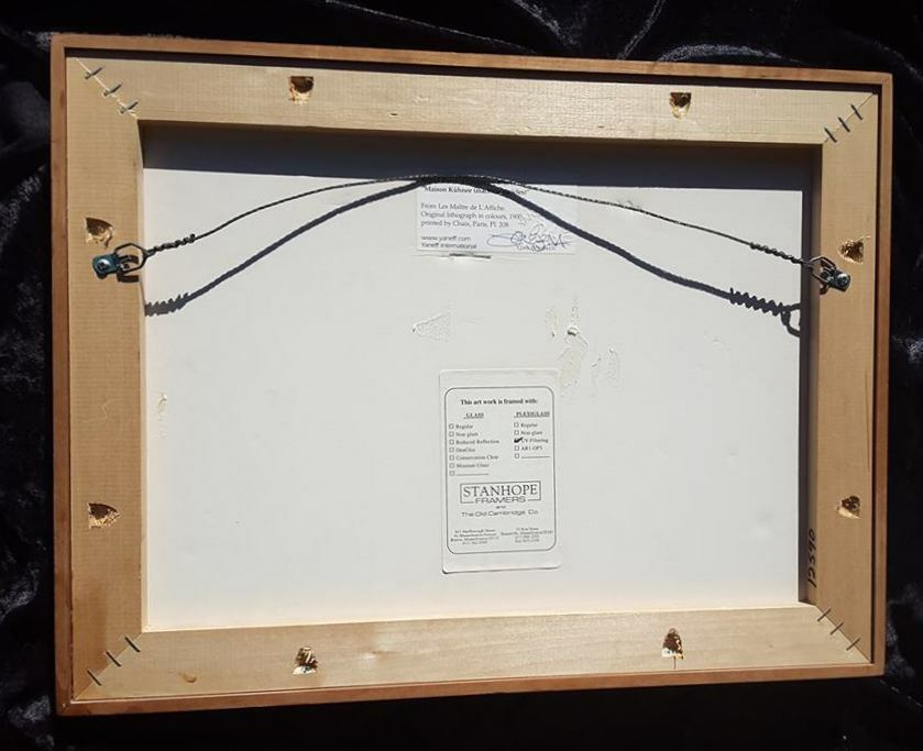 C.1899 Arpad Basch KUHNEE Maîtres de l'Affiche Framed Lithograph Small Poster