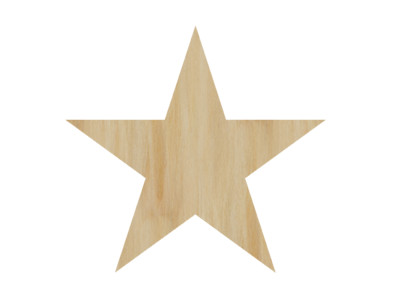 Laser Cut Out Wood Star Wood Shape Craft Supply - Unfinished Wooden star