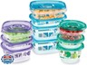 Glad GladWare Matchware Food Storage Containers, Value Pack - BPA Free Containers and Lids in a Variety of Sizes to Hold and Store Food Lock Tight Seal, 20 Count