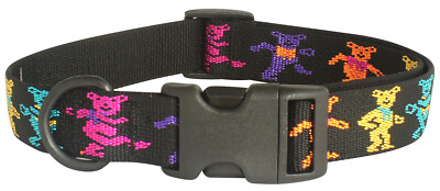 Grateful Dead Dancing Bears Adjustable Dog Collar 