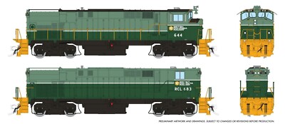 Rapido HO M420 + M420B (DC/Silent): BCR - Two-Tone Green Scheme: #644 + #683