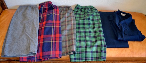 Pendleton Wool Lot Cutter Fabric 4 Skirts/1Shirt/1 Pants UpCycle Quilting Crafts