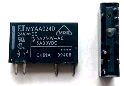 Fujitsu FTR-MYAA024D Electromechanical Relay 24VDC 5A 4 Pins Fujitsu FTR-MYAA024D Electromechanical Relay 24VDC 5A 4 Pins