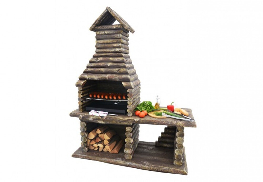 Masonry FENIKS BBQ barbecue wood effect garden grill outdoor charcoal