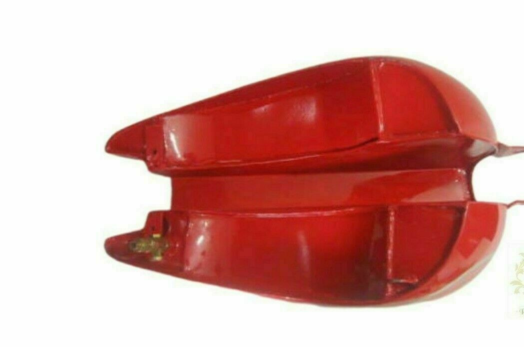 For BSA B31 B33 Plunger 500 Red Paint Steel Fuel Petrol Gas Tank With Cap & Tap