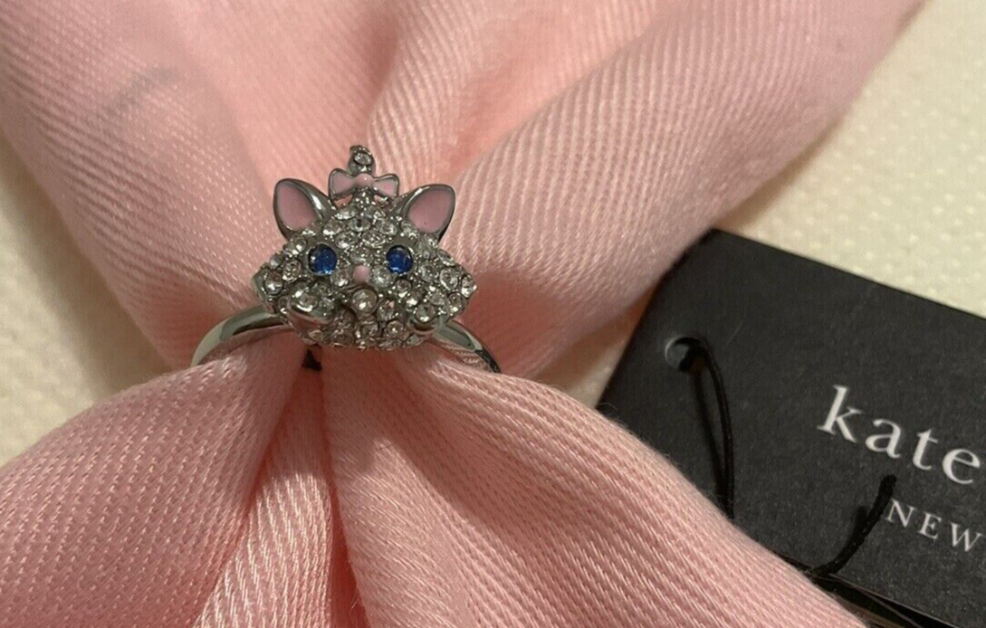 NWT Kate Spade New York Disney X Aristocat Ring Size 8 w/ KS