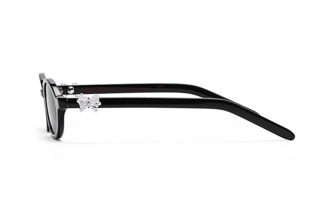Pre-owned Mardi Mercredi Round Sunglasses M.o-001_black / + Pearl Accessories In Yellow