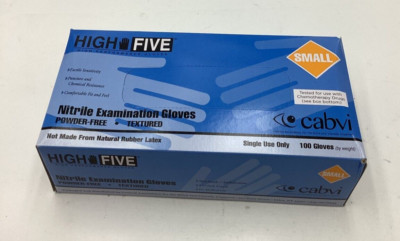 (QTY 1000) High Five Nitrile Exam Gloves 72-10501 Small Powder-Free Non-Sterile