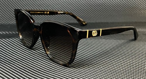 Pre-owned Gucci Gg1122sa 002 Brown Havana Women's L Size Sunglasses