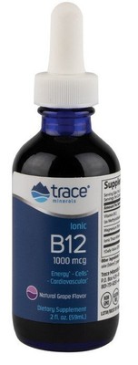 Trace Minerals Liquid Ionic B12 - 1000 мкг 2 жидких унций жидкости