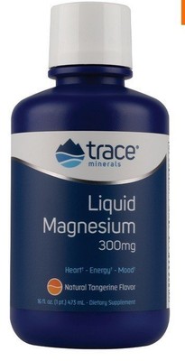 Жидкий магний Trace Minerals 300 мг мандарин 16 унций жидкости