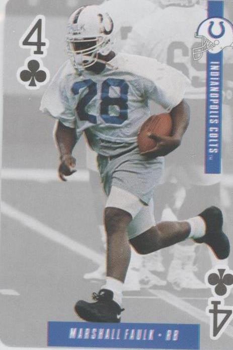 1994 Bicycle Ditka's Picks Playing Cards Marshall Faulk #4C