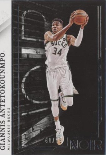 Giannis Antetokounmpo 2021 Panini Noir #30 Serial Numbered