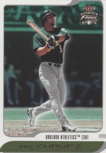 2002 Fleer Focus Jersey Edition - Eric Chavez #77