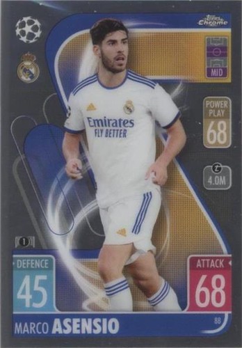 2021-22 Topps Chrome Match Attax UCL Marco Asensio #88