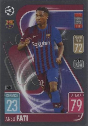 2021-22 Topps Chrome Match Attax UCL Ansu Fati #79
