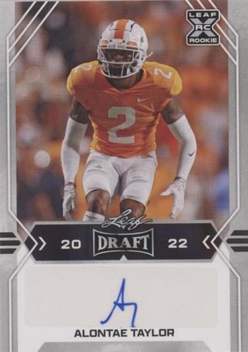 2022 Leaf Draft Alontae Taylor #BA-AT1