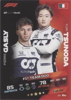 2021 Topps F1 Turbo Attax - Pierre Gasly Yuki Tsunoda #69