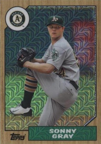 2017 Topps Silver Pack 1987 Design Chrome - Sonny Gray #87-SG