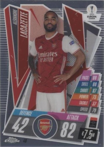 2020-21 Topps Chrome Match Attax UCL Alexandre Lacazette #40