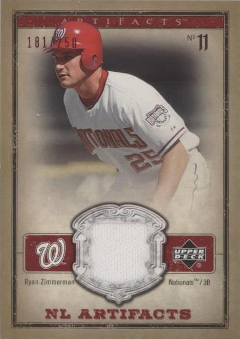 Artefactos de cubierta superior 2006 - Ryan Zimmerman #NL-RZ