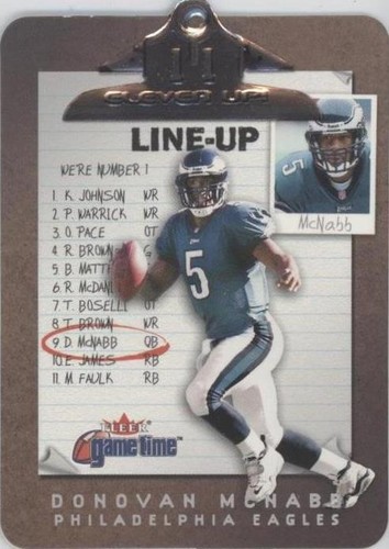 2001 Fleer Game Time Donovan McNabb #5 E