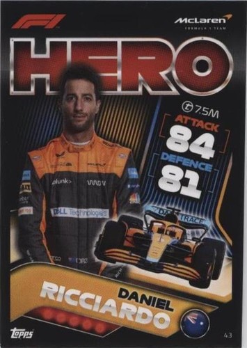 2022 Topps F1 Turbo Attax - Daniel Ricciardo #43