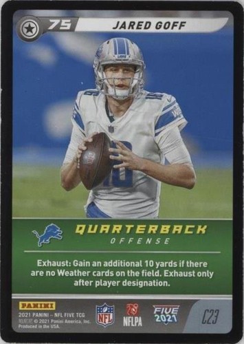 2021 Panini NFL Five TCG Jared Goff #C23