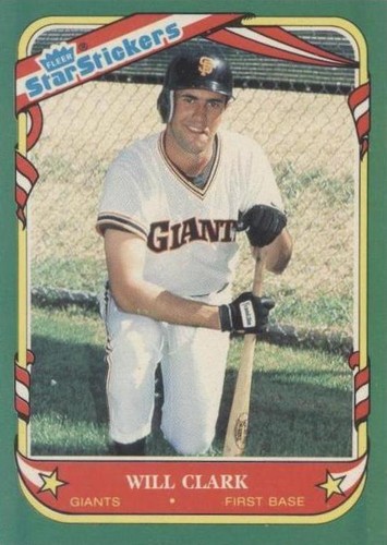 1987 Fleer Star Stickers - Will Clark #22